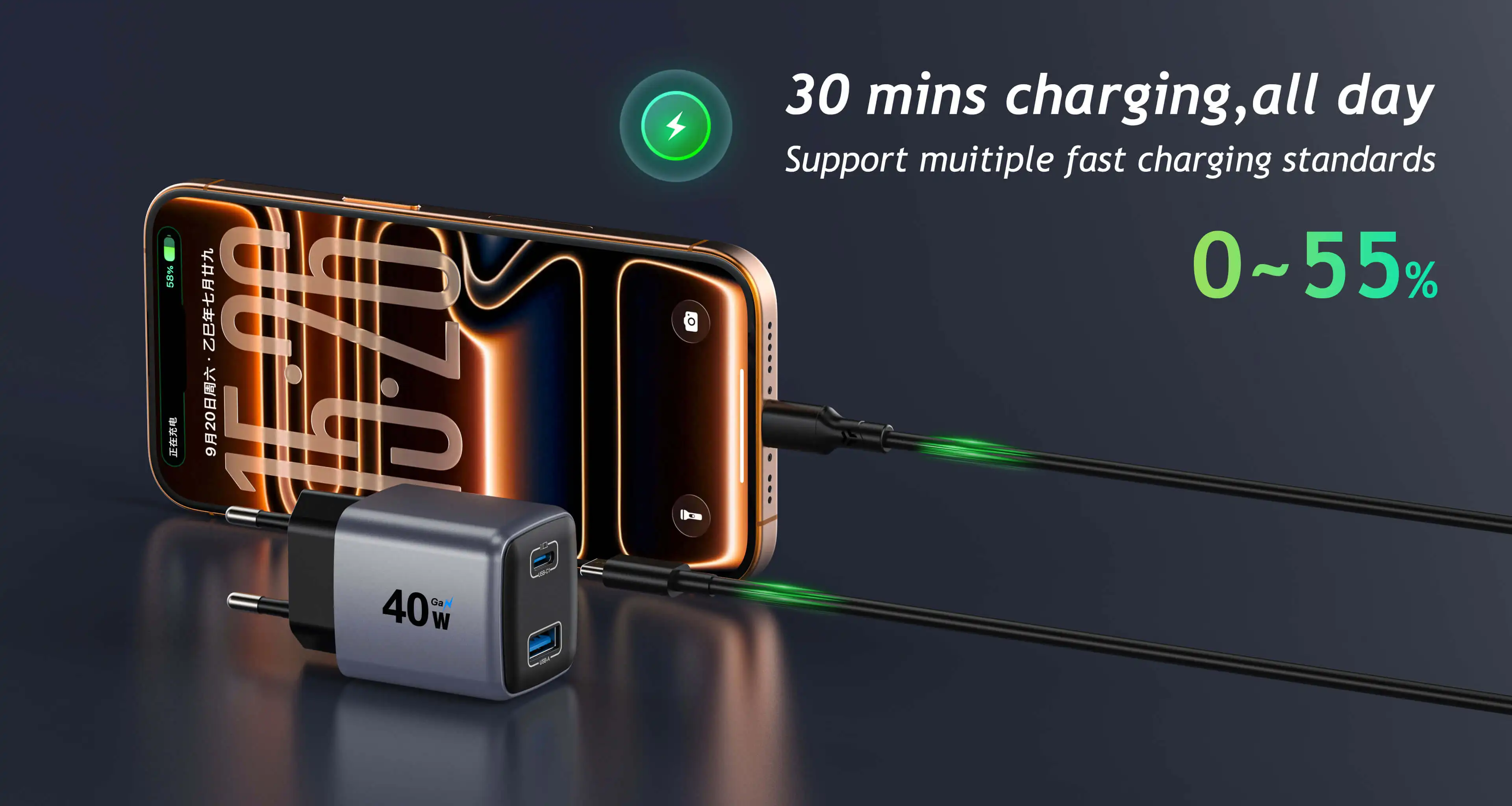 20W Universal Fast Charging USB-C PD Wall Charger Adapter - Image 3