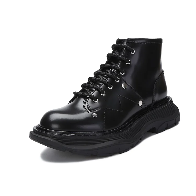 Women Oxford Shoes Black Oxford High Tops Platform Women Casual Shoes Lace Up Fashion Sneakers