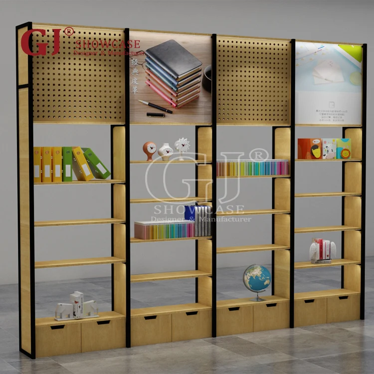 Stationer Rack Wood Steel Rack - Ideal for Stationery & Furniture Display
