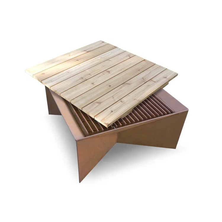 Уличная горелка нового дизайна для двора, стальной ковер Corten