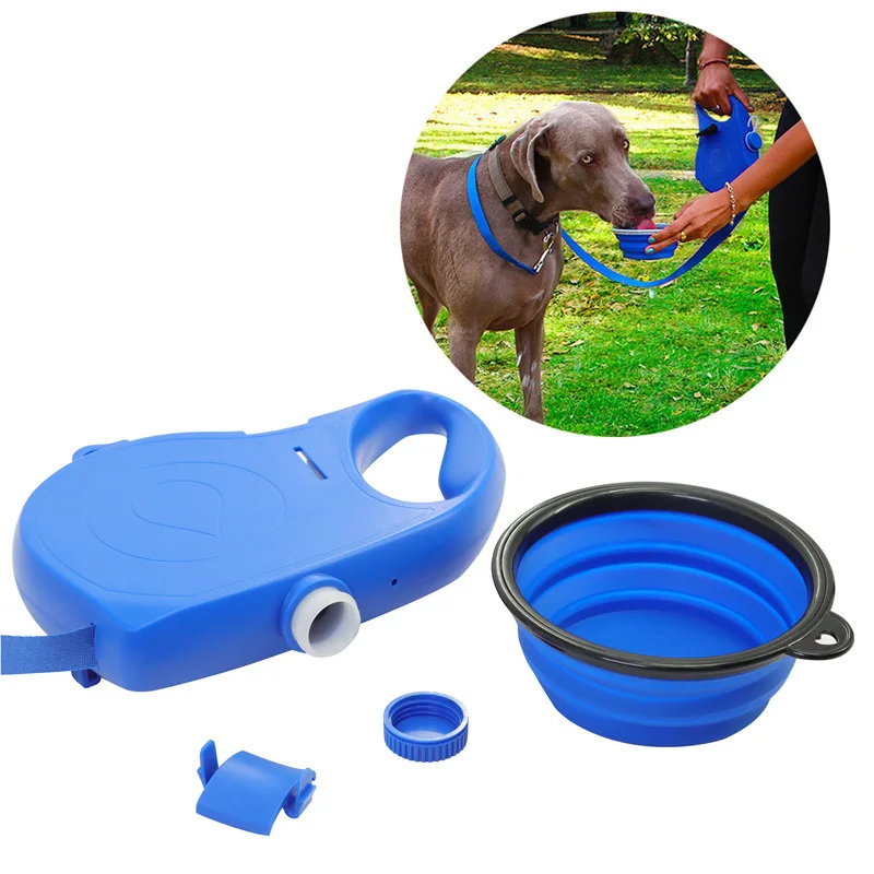 SY 2025 Dog Retractable Leash in Portable Pet Leash Comes With Poop Bag  Dispenser and Foldable Silicone Bowl