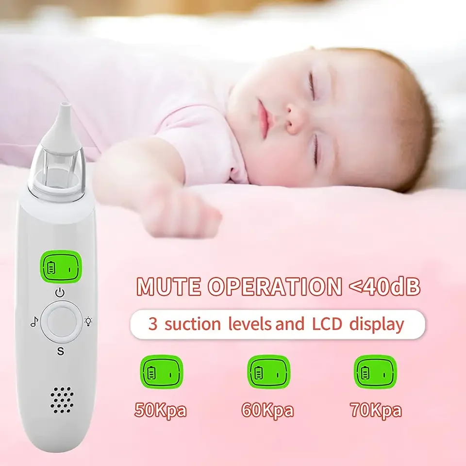 Электрический силиконовый носоусадочный аспиратор PAKISS с музыкальным очистителем для носа