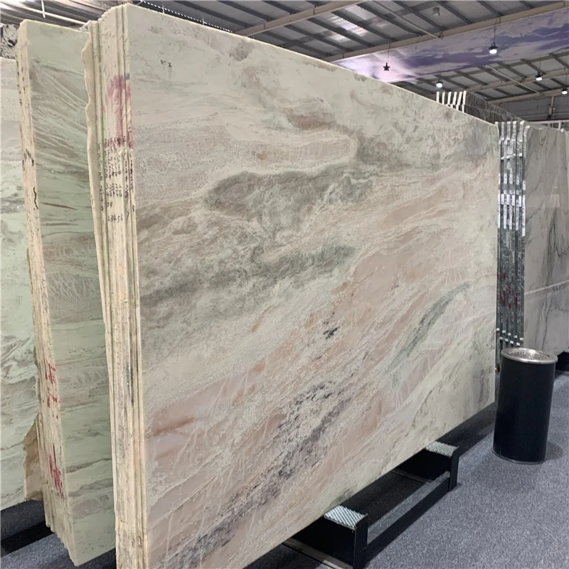 product polished pink wall tile exotic slab marble high quality pink marble tile for background wall-1