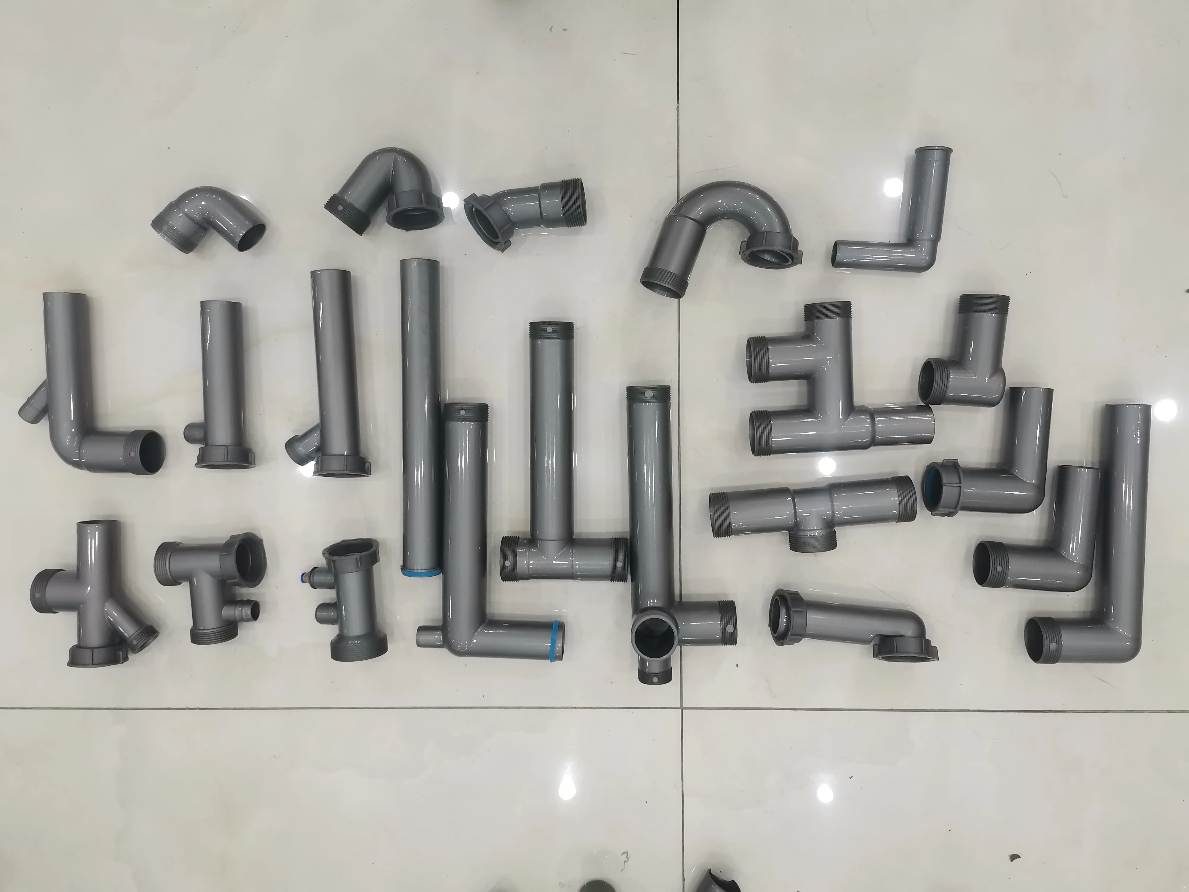 product south america hot sale pp materials sink drain kit for double kitchen sink multi function t trap pipe adjustable for wall drain723-5