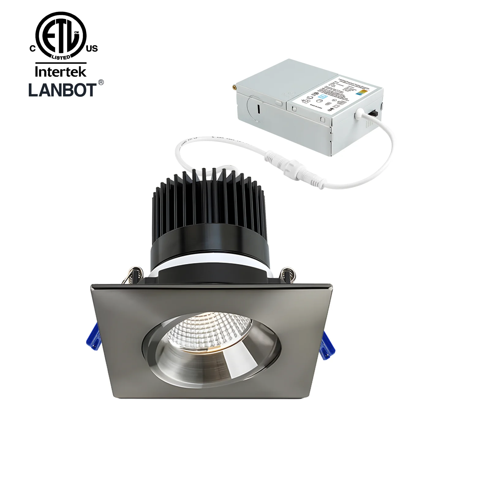 Lanbot IP54 Wet Location 3.5 Inch 5CCT Color Changeable LED Downlight Dimmable with Junction Box for Kitchen & Bathroom