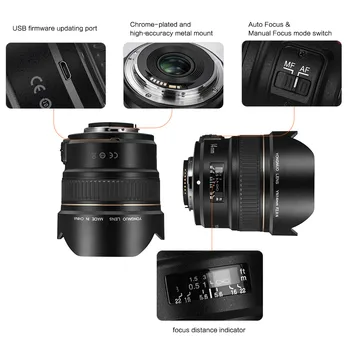 YONGNUO YN14mm F2.8N Wide Prime AF/MF Diagonal Angle YN14 F2.8 Lens for D5600 D5500 D850 D600 DSLR Camera product image