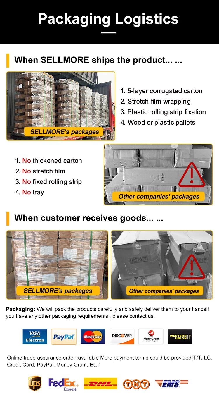 Packaging & shipping specifications