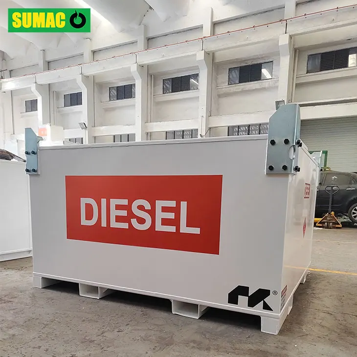 Portable carbon steel self bunded double walled gas diesel fuel cube tank supplier