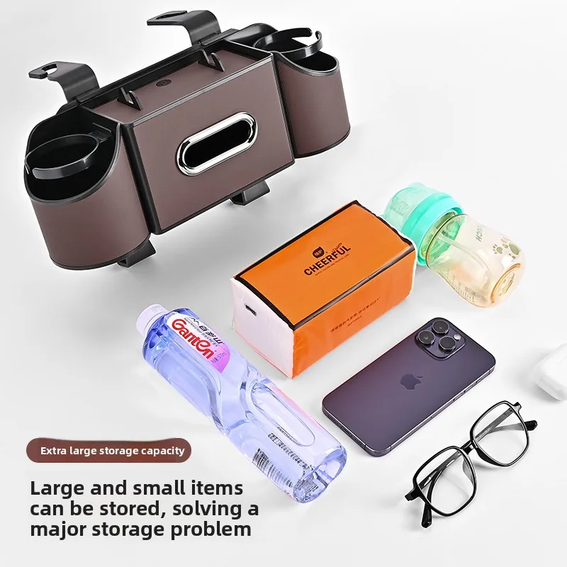 Car-mounted Multi-functional Storage Box, Tissue Box, Water Cup Holder, Storage Box, Car Seat Back