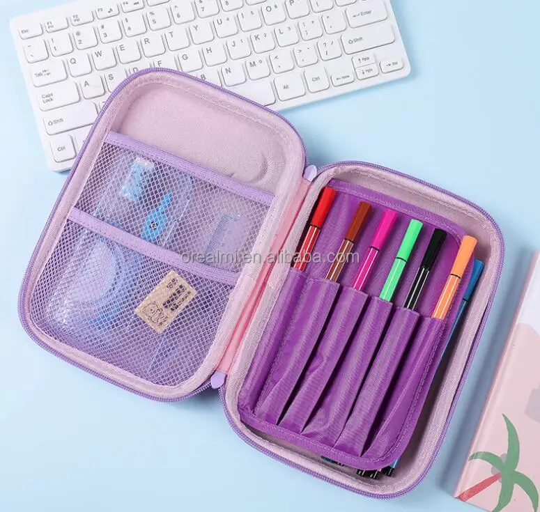 Durable Rectangle Pencil case  Back to School  Daily Use EVA Pencil case for Girl or Boy