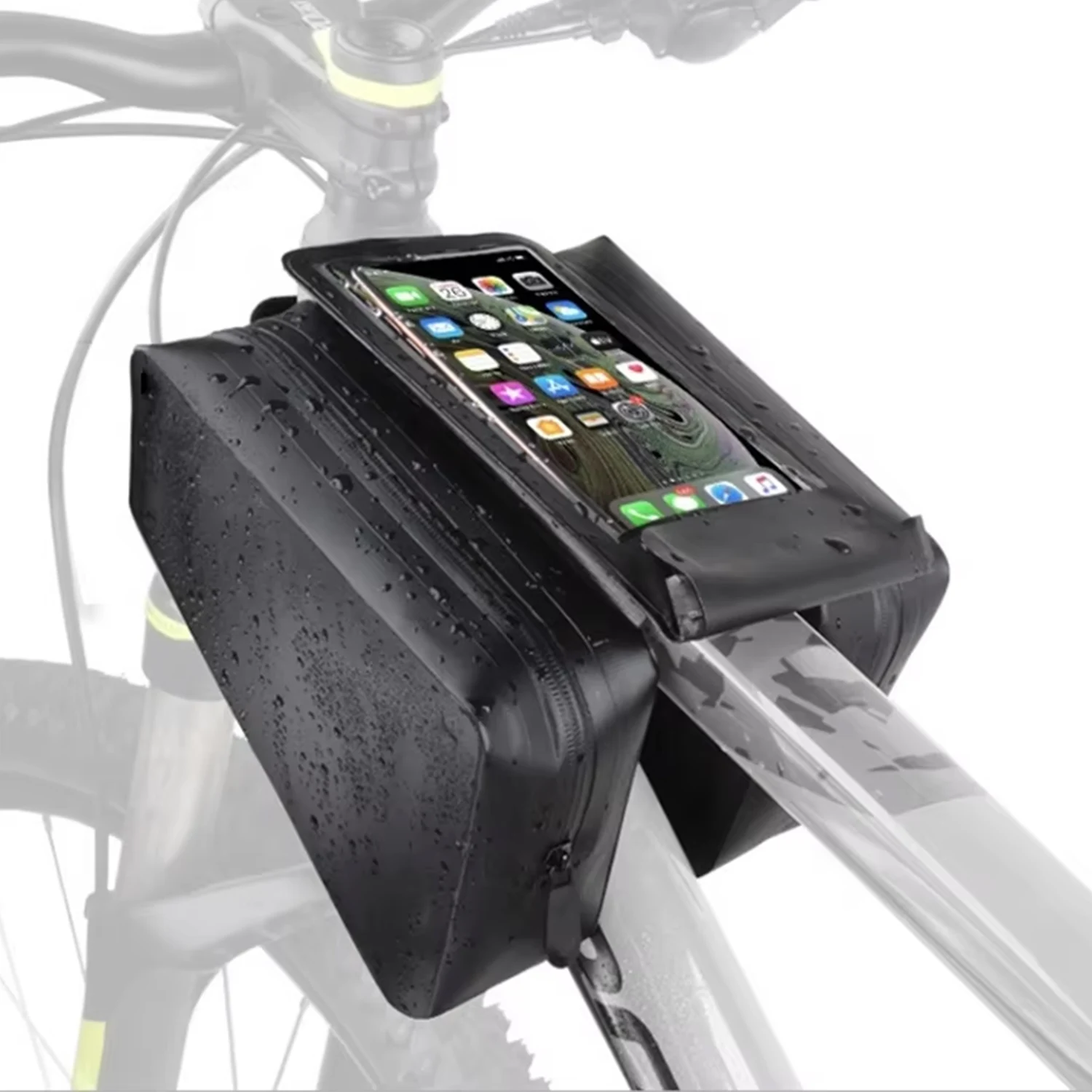 Customized High-quality Bicycle Travel Front Tube Phone Holder Bag Waterproof Bike Frame Bag, Used For Bicycles_voghion.com