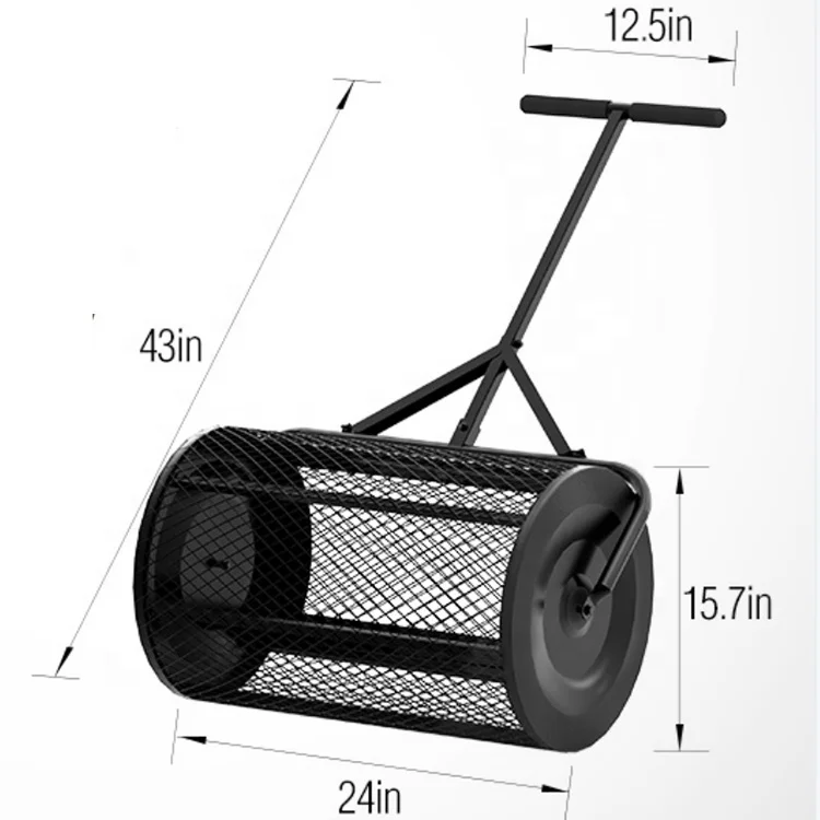 Spreader Roller Lawn Rolling Press Garden Tools Tshaped Hand Plant