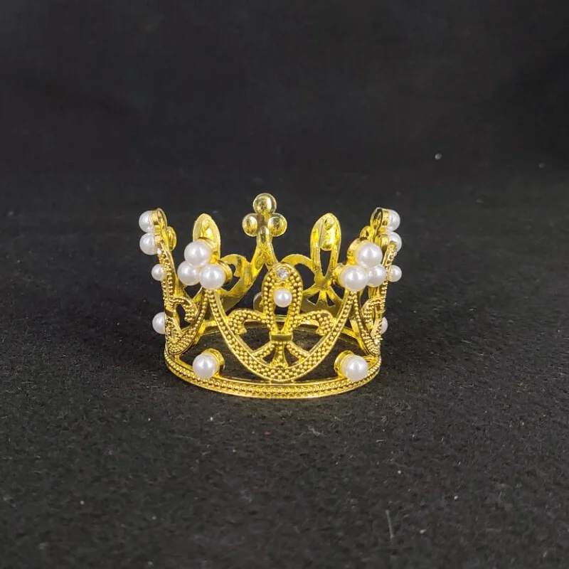 Cake Topper Baby Boy With Crown Tiara Headband Happy Birthday Wedding