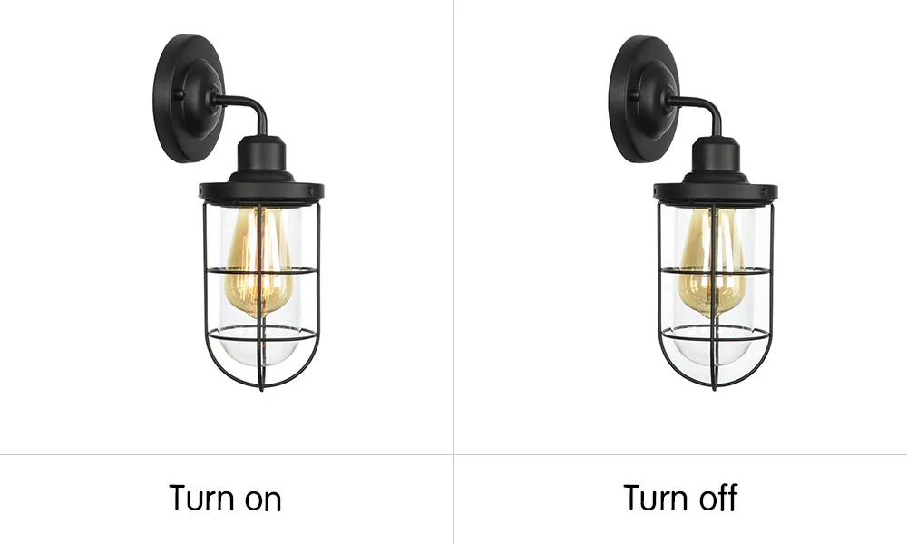 Water pipe new design vintage industrial style wall lights retro wall lamp