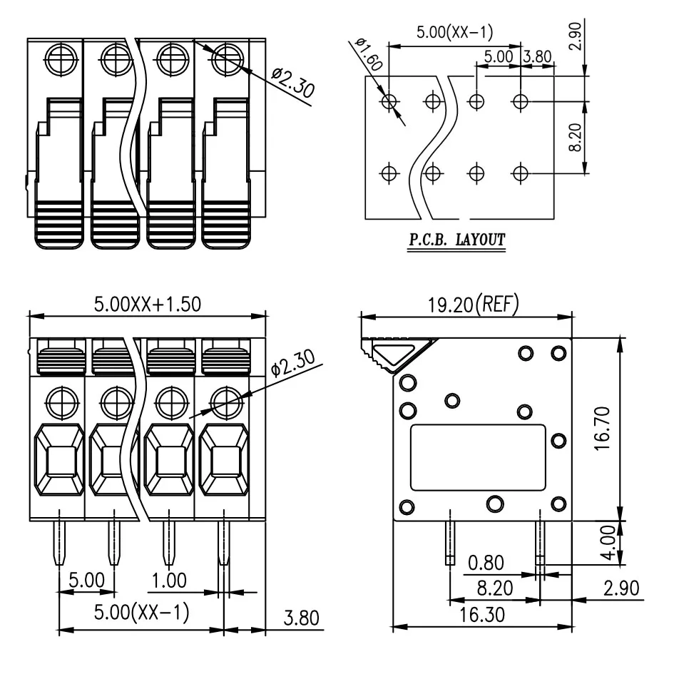 2p Pushin Pcb Terminal Block 26041102 Lpt 2,5/ 25,0 1190297 Dg2204r