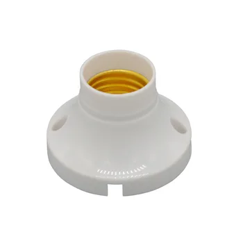 White Round E27 Lamp base 63mm Mounted Surface screw socket accessory for  LED bulb Light