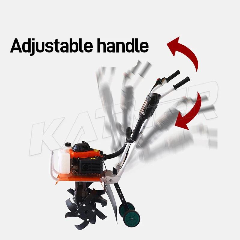4 stroke power tiller weeder portable garden mini rotary tiller cultivator gasoline agriculture machine farm soil cultivator-14