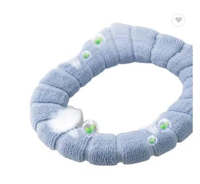 1 шт. удобный плотный вязаный бархатный коралловый чехол на сиденье унитаза моющаяся салфетка стандартная мягкая подушка с рисунком