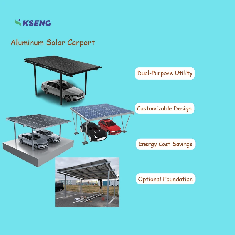 Kseng Waterproof Aluminum Solar Carport Mounting System for Reliable ...