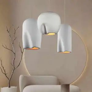 Japanese Style Wabi-sabi Chandelier Stylish Warm White Light Hanging Pendant Unique Decorative Art for Home Lighting Middle