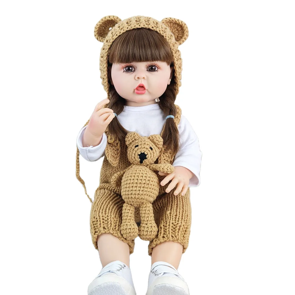 Fashion Boutique Reborn Doll 60cm Simulated Baby Silicone with Long Hair