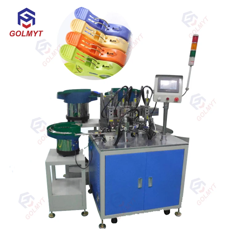 Fully Automatic Clothes Peg Clips Assembly Machine Clothespins Machine