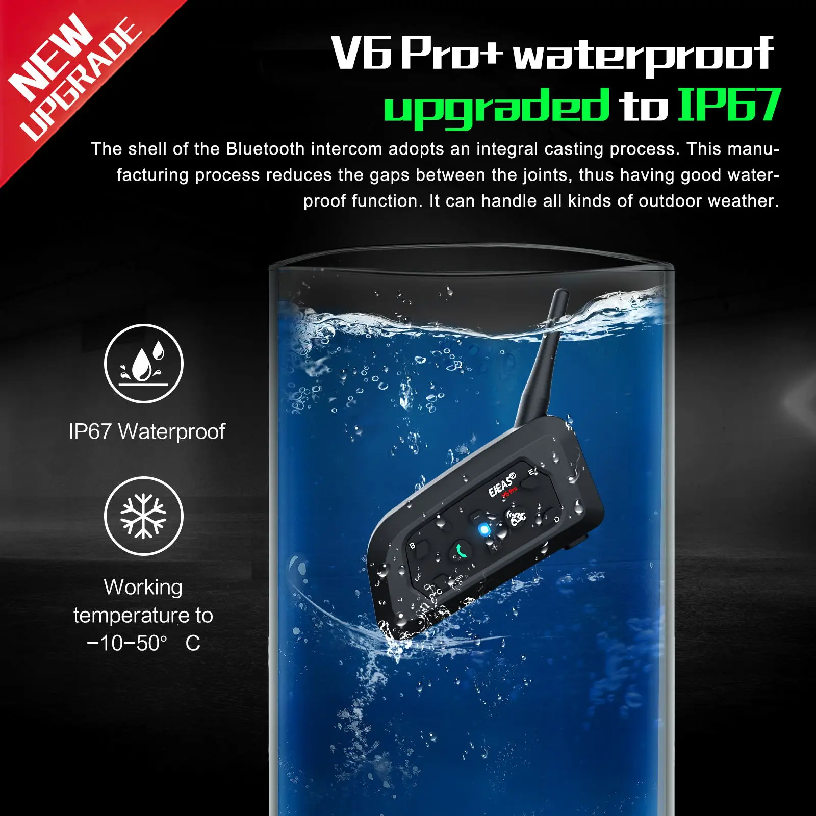 EJEAS V6 Pro bluetooth Intercom Motorcycle Two Way Conference Intercom Motorcycle Ejeas Intercom V6 Intercomunicador Para Moto
