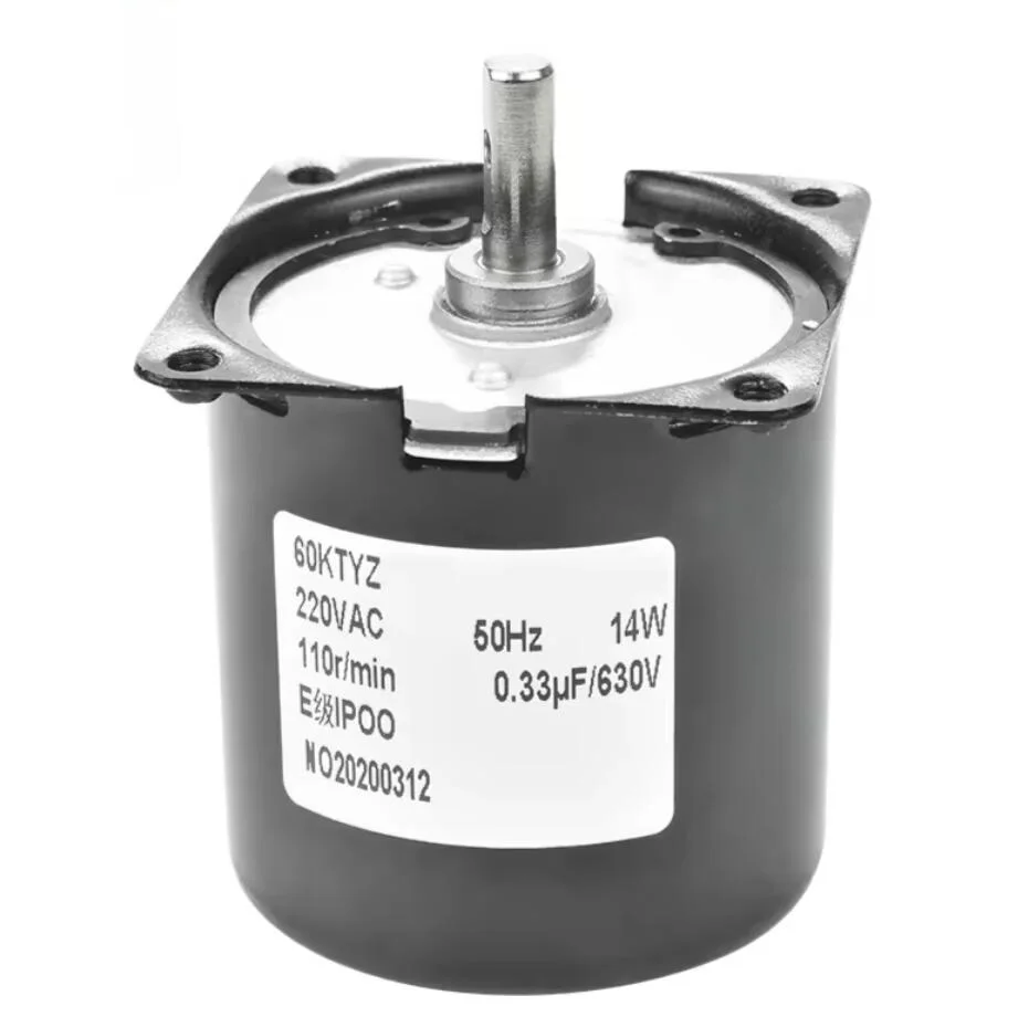 Quality First 60KTYZ 110V 2.5-110rpm AC Synchronous Motor Low Speed Single-Phase BBQ Curtain Metal Gear Reducer Quality AC Motor
