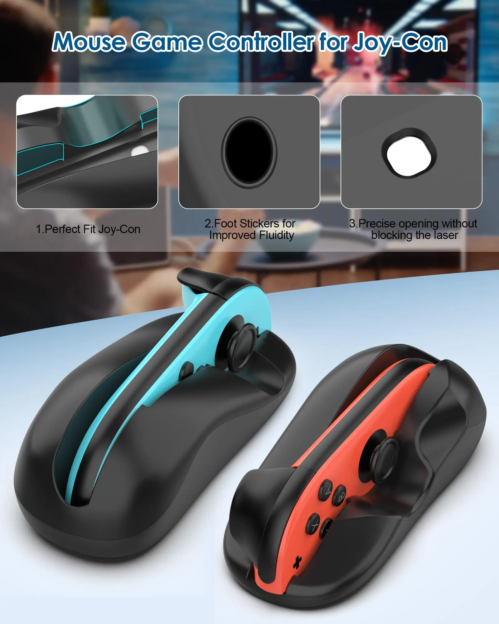product gaming controller mouse for joy con 2 hand grips mini portable mice for drag x drive game accessories for switch 2-3