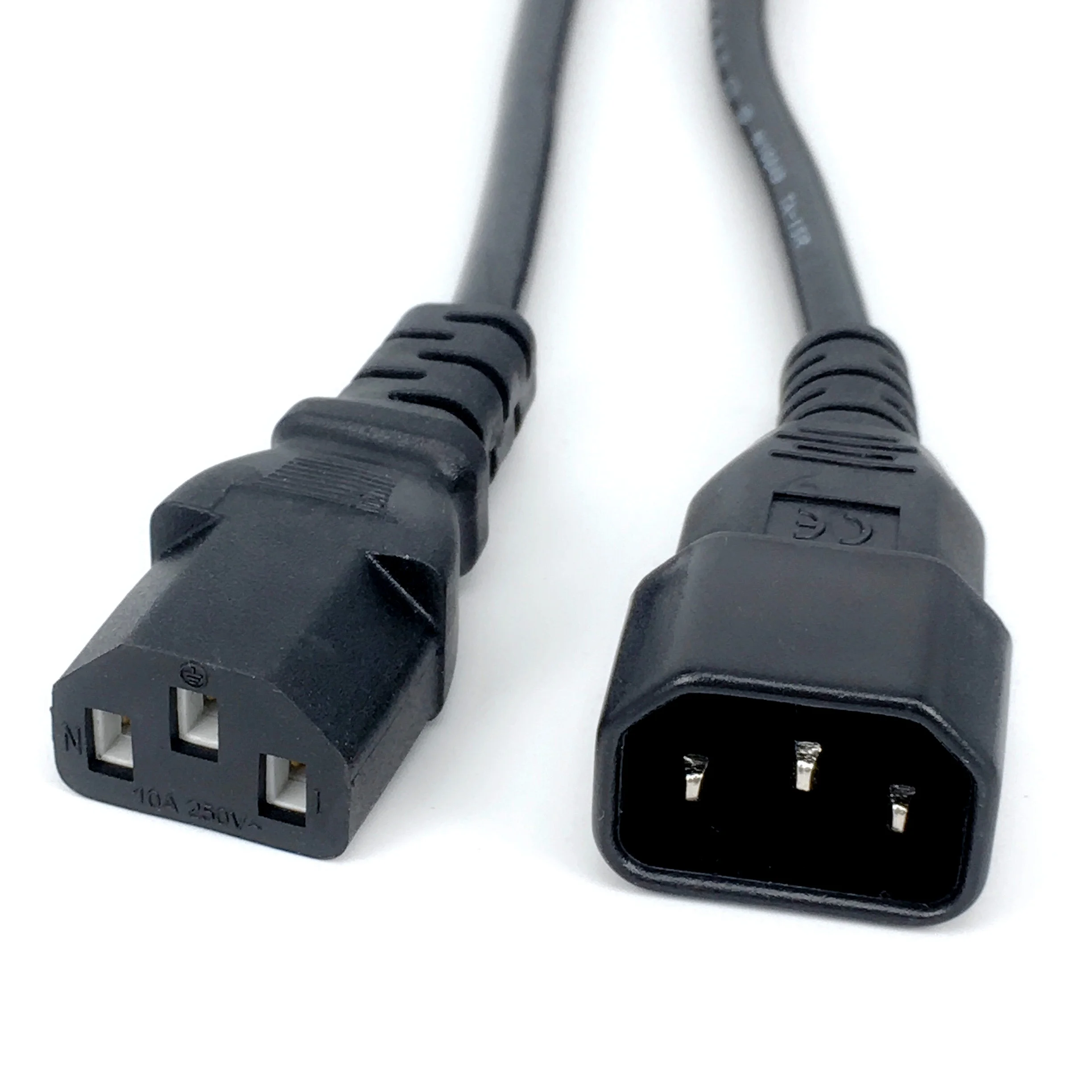 Universal Power Cord IEC C13 to C14 Power Cord 1.5m 1.8m 18AWG C13 C14 Power Extension Cable for PC Computer Monitor PDU LG TV