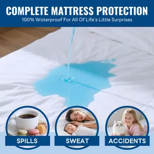 OEM Service Cooling Knitted Waterproof Matress Topper Cover King Size Bed Protection Pad