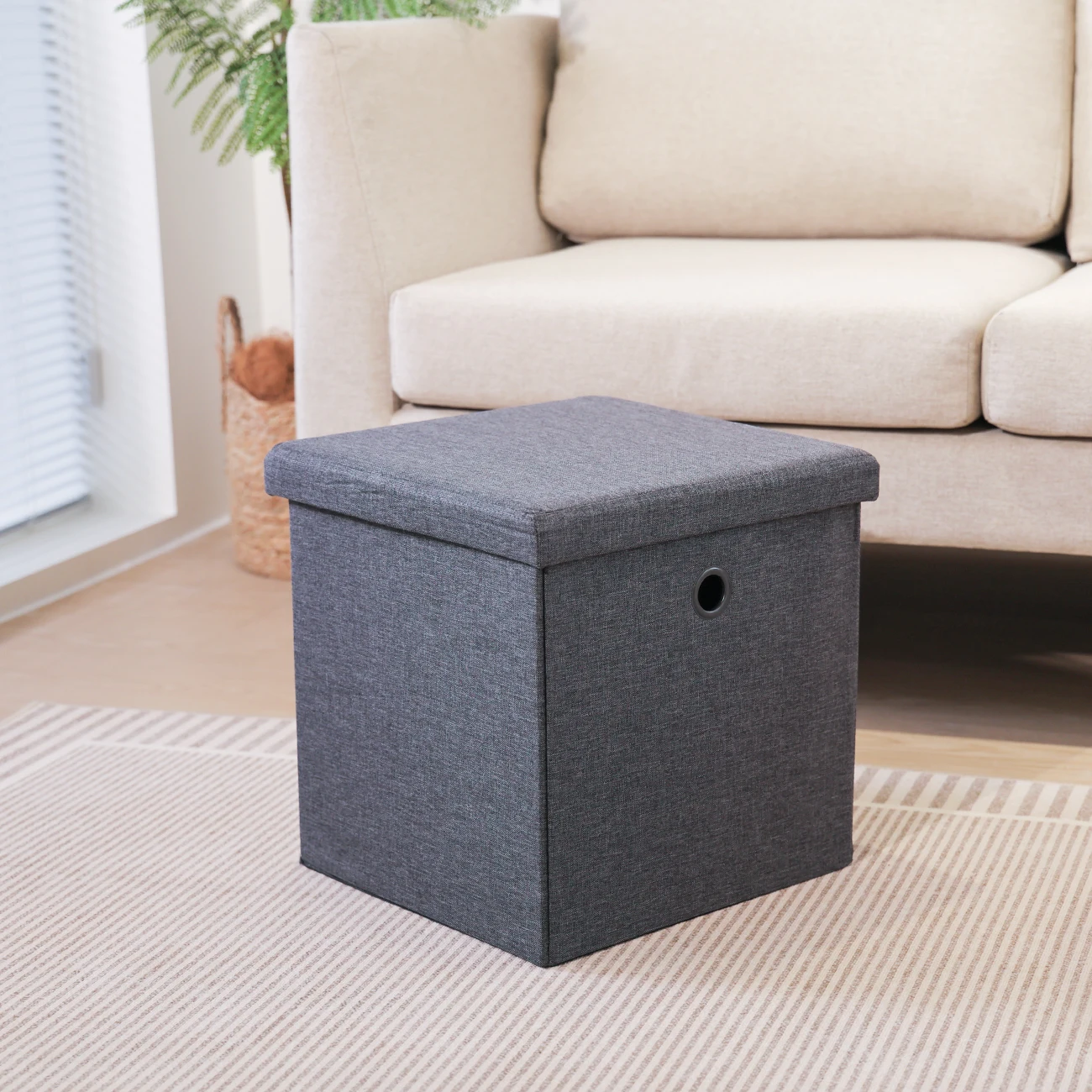 China High Quality Folding Storage Ottoman for Furniture Storage Foot Stool Foldable Seat Box