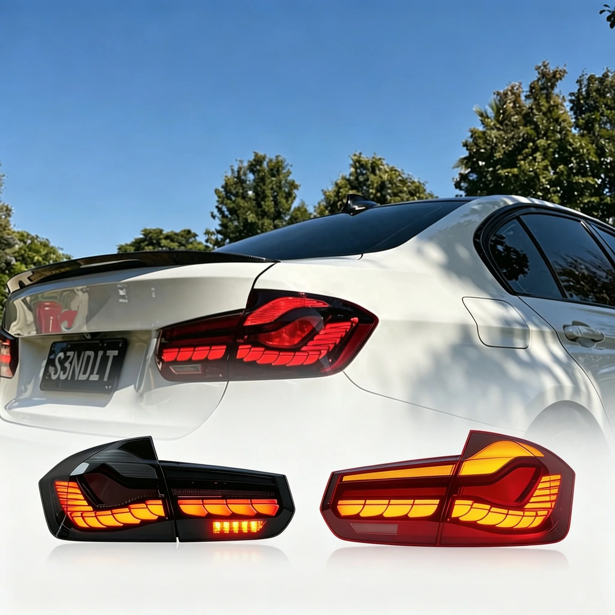 F30 F80 3 Series M3 LED GTS Rear Brake Lamp Sequential Taillights 2013-2018 for BMW Plug and Play