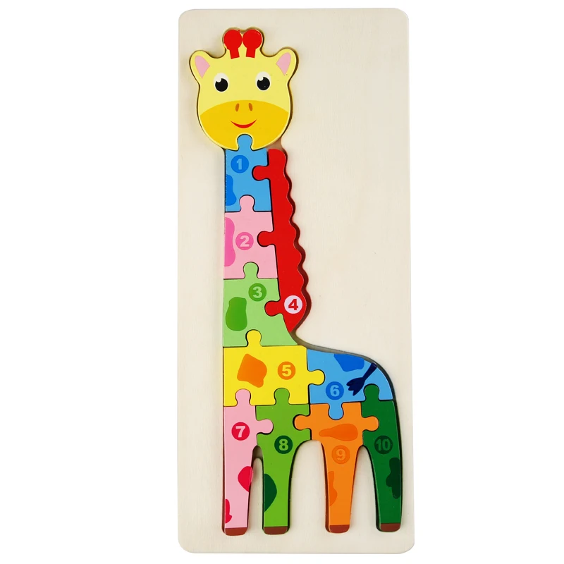 wood toys puzzle children's dinosaur wooden children animal large buckle