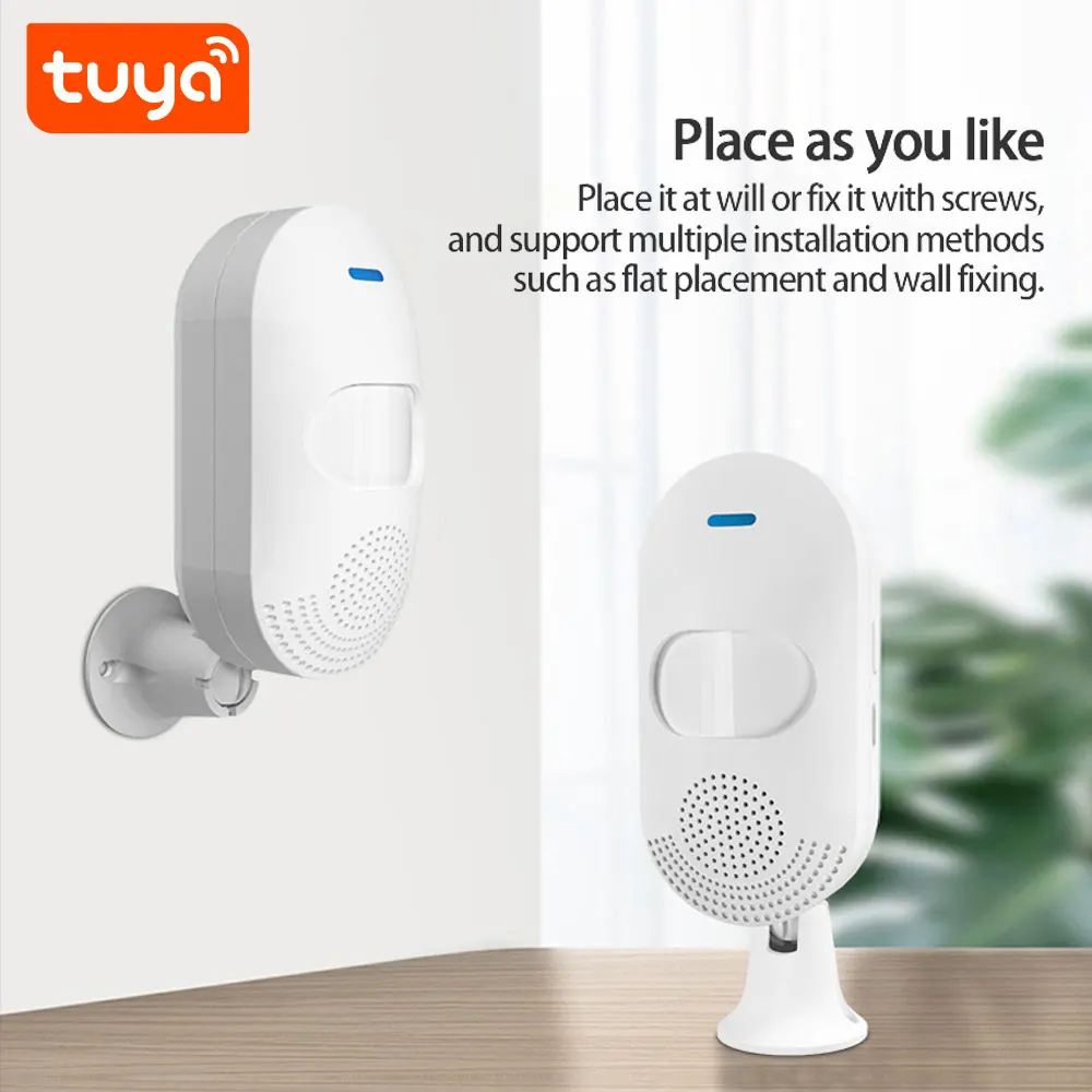 Sensore Di Movimento PIR WiFi Tuya Compatibile Alexa E Google Home: Rilevatore Per Allarme Smart, Batteria
