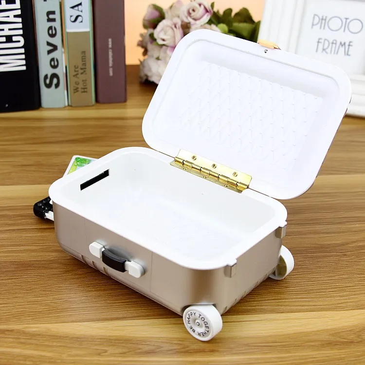 Creativa Salvadanaio, Mini Trolley Piccolo Salvadanaio, Decorazione Moderna per Desktop, Viaggio