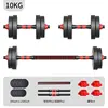 Juego de mancuernas y barras de doble propósito: 20 jin por par, 10 kg
