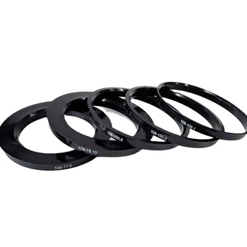 Set Hub Centric Ring 108mm OD to 106.1mm Hub ID Black Polycarbonate Wheel Centerbore Plastic r41