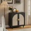 Portes en rotin-noir-1pcs