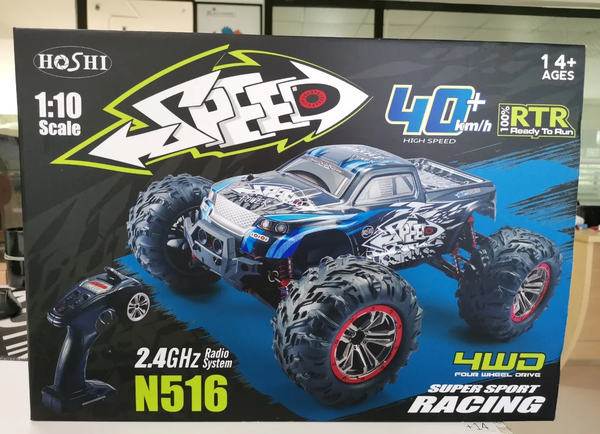 HOSHI N516 1/10 Scale RC Monster Truck - 46KM/H Off Road Toy 2.4G