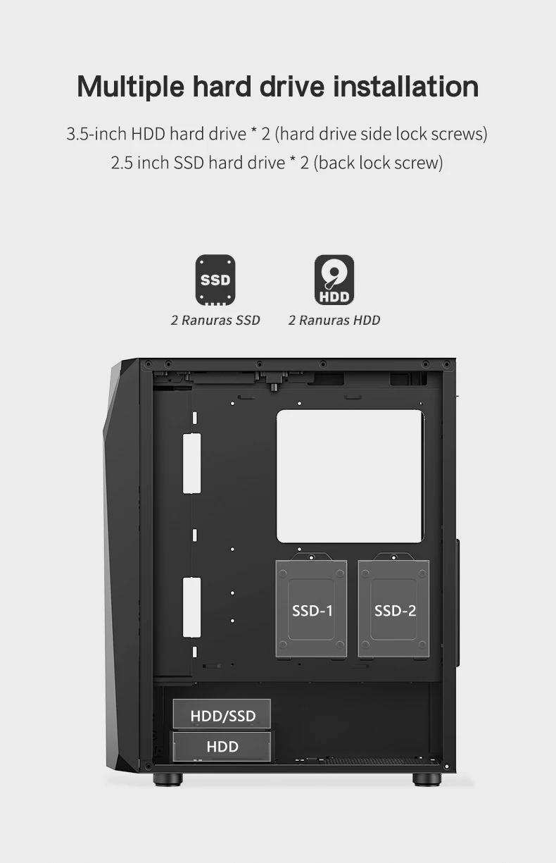Factory Oem Atx Computer Pc Case&tower For Gaming Pc Desktop Usb3.0 With Mirror Panel Rgb