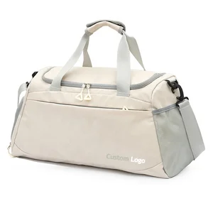 Custom Logo Design Unisex Weekend Yoga Luggage Travel Bag for Duffel Fitness Sports Bags Portable Gym Bag with Shoes Compartment