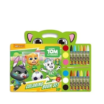 Livre de coloriage Keybaby Tom, peinture, dessin, livres de coloriage avec crayons et peinture pour enfants filles et garçons