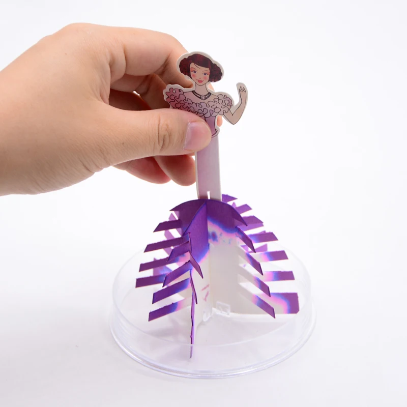 DIY Handmade Princess Purple Science Educational Toys Paper Growing Set Best Christmas Gift for Girls