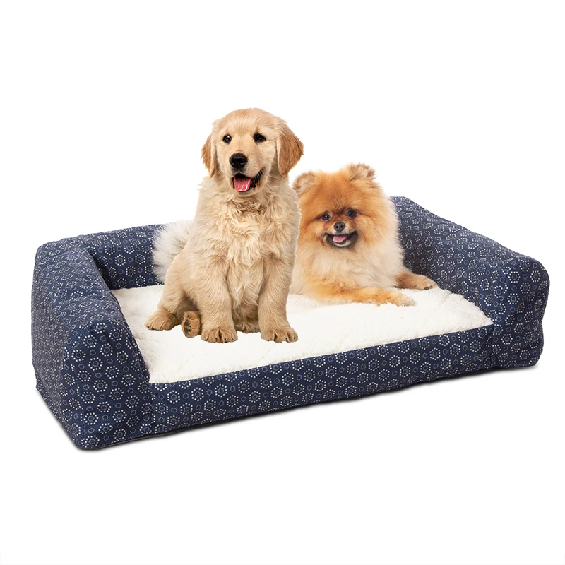 2024 Hot cama para gatos egg crate foam anti-slip indestructible colorful orthopedic memory foam cat couch pet dog sofa bed