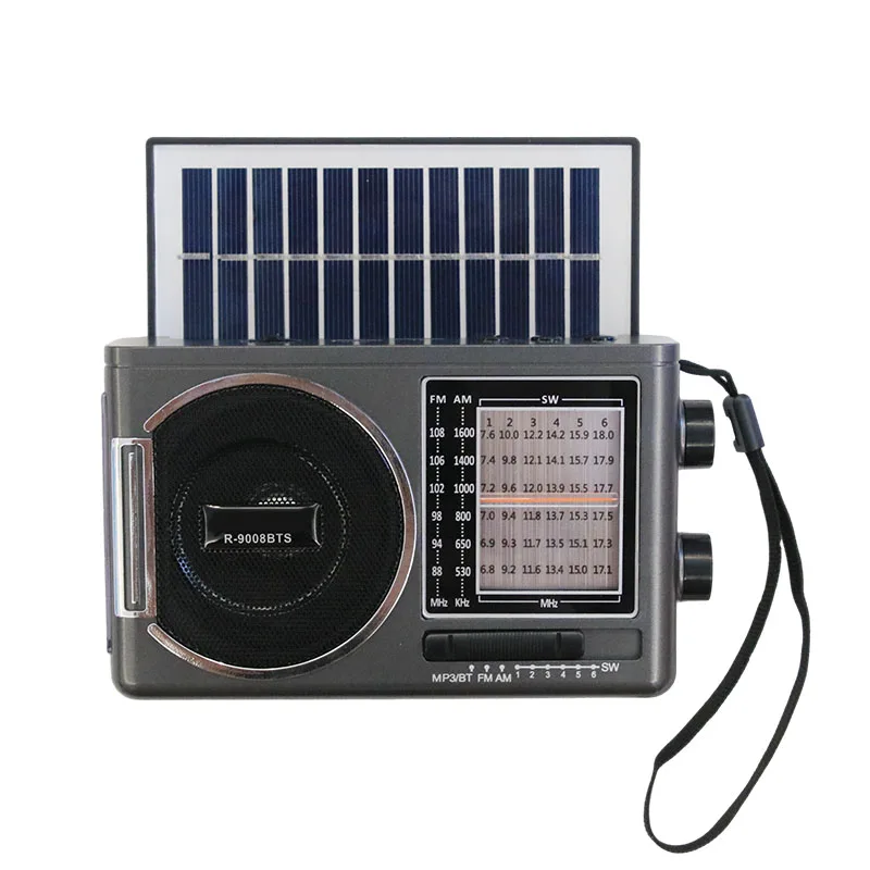 High Quality Solar Panel Multiband Radio with USB TF Card