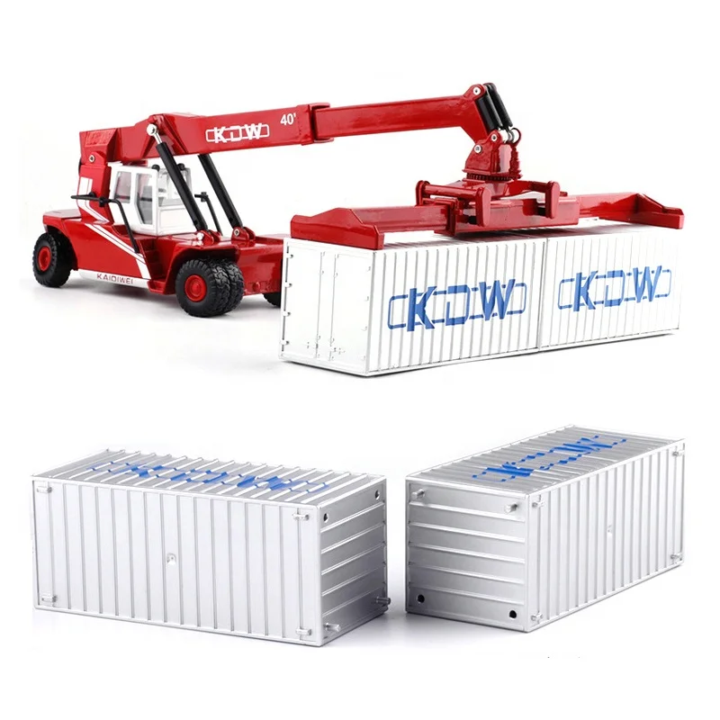 ミニカー KDW Reach Stacker 1:50 1:50 KDW Alloy Container Crane Diecast Truck Model Toy Stacker