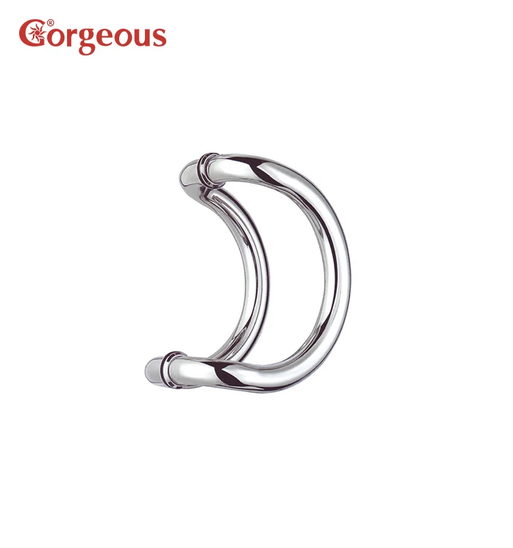OEM sided push pull door handle for glass wooden door stainless steel single glass door pull handle