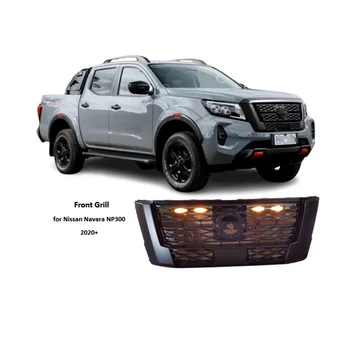 Factory direct sales Pickup Truck accessories car Front Grill with LED for Nissan Navara NP300 2020 to present