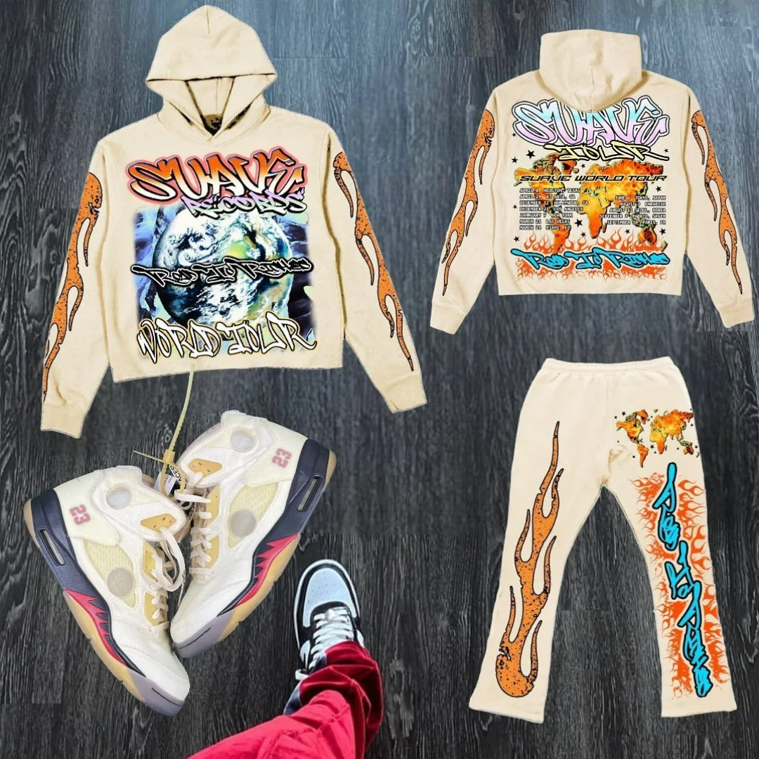 ACID WASH PANEL SWEATPANTS